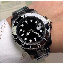 Newest products Men Wristwatch Automatic Mechanical Watches Warterproof Watch Stainless Steel 40mm Business Waterproof Montre De Luxe Black