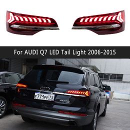 Car Accessories Rear Lamp Brake Running Lights Dynamic Streamer Turn Signal Lighting For AUDI Q7 LED Tail Light Assembly 06-15