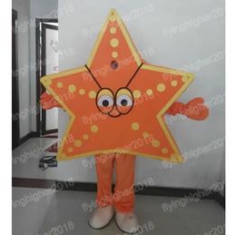 Halloween Star Fish Mascot Costume Unisex Cartoon Anime theme character Carnival Men Women Dress Christmas Fancy Performance Party Dress