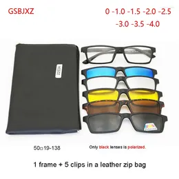 Sunglasses Fashion Myopia Clip Men Women With 5 On Polarised Prescription Glasses 0 -1 -1.5 -2 -2.5 -3 -3.5 -4.0