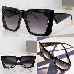 Fashion designer womens sunglasses DTS430 oversized square cat eye acetate frame with gaps between frame and lenses Retro Lady party glasses top quality