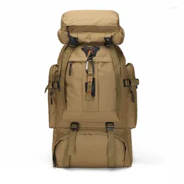 Backpack Men's Waterproof Nylon Leisure Camouflage Mountaineering Bag 70L Large Capacity Travel