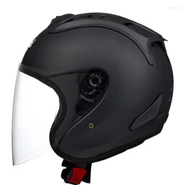 Motorcycle Helmets Matte Grey Half Helmet 3/4 Open Face Summer Jet Scooter Motorbike Capacete Casco -4