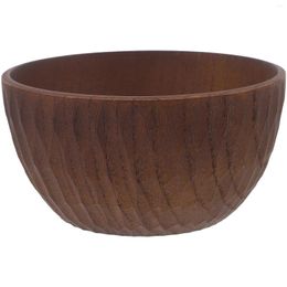 Bowls Wooden Rice Bowl Salad British Style Large Serving Fruit For Kitchen Counter