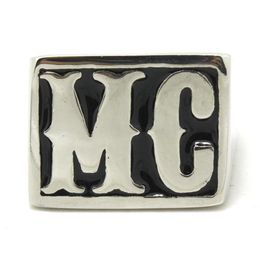 5pcs Size 7-15 New Design MC Biker Ring 316L Stainless Steel Fashion Jewelry Cool Motorcycles Style Ring237N
