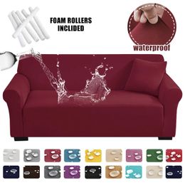 Waterproof Sofa Slipcover Elastic Thin Sofa Covers for Living Room Pets Chair Couch Cover 1/2/3/4 Seats Furniture Protector 1PC 231220