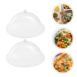 Dinnerware Sets Cabilock Round Dining Table Cake Cover 2Pcs Plastic Dome Acrylic Clear Dessert Lid