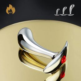 Anal Toys 1Pcs Metal thumb anal plug three sizes jewel base design outdoor dildos adult sex toys 231219