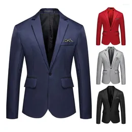 Men's Suits Fashion Suit Coat Lightweight Long Sleeve Slim Jacket Trendy Men Blazer For Office