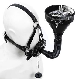 Bondage Adult Sex Toys Water Inlet Yoke Horse Tool Opening Funnel Mouth Gag Bdsm Exotic Bondage Accessories Couple Flirt Erotic Products 231219