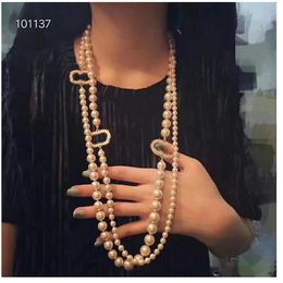 Pendant Necklaces Fashion Long Pearl Necklaces for Women Men Party wedding lovers gift Bride Channel necklace