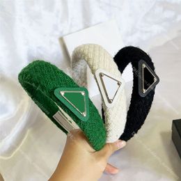 Vintage Knitted Headbands Triangle Icon Hair Hoop Women Hair Band Hair Jewellery Wholesale