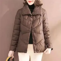 Women's Trench Coats 2024 Autumn Winter Parkas Down Cotton Coat Women Fashion Casual Loose Korean Thin Short Padded Jacket Female Outerwear