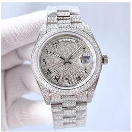 Newest products Diamond Watch Mens Designer Watches Automatic Mechanical Movement 41mm Silver Strap Stainless Steel Sapphire Waterproof Wristwatch