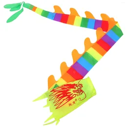 Party Decoration Outdoor Toys Dance Dragon Ribbon Children Streamer Colour Striped Cloth Shaking Fitness Performing Prop Exercise