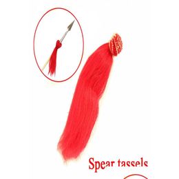 Martial Arts 10Pcs Red Nylon Fiber Spear Tassel Kung Fu0123456784088119 Drop Delivery Sports Outdoors Fitness Supplies Dhvrw