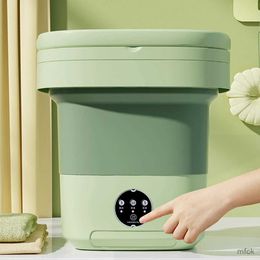 Mini Washing Machines 6L/11L Portable Washing Mini Foldable Sock Underwear Panties Retractable Household Washing Machine With Spinning Dry Outdoor