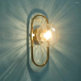 Wall Lamps Glass LED Lamp For Luxury Living Room Bedroom Bedside Corridor Aisle Light Els Background Home Decorative Sconce