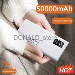 Cell Phone Power Banks 120W High Capacity Power Bank 50000mAh Fast Charging Powerbank Portable Battery Charger For iPhone Samsung Huawei J231220