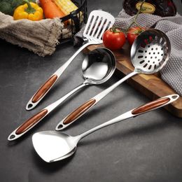 Cooking Utensils Drop Stainless Steel Spatula Slotted Turner Rice Spoon Ladle Skimmer Shovel Kitchen Baking Cooking Tools Utensil Set 231219