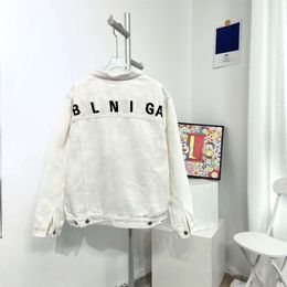 Designer Luxury Balencigas Classic 23 New autumn/winter embroidered lettered denim jacket for both men and women
