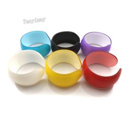 Mix lot Rainbow Colour Opened Acrylic Bangles For Women 38mm Width 24pcs/pack