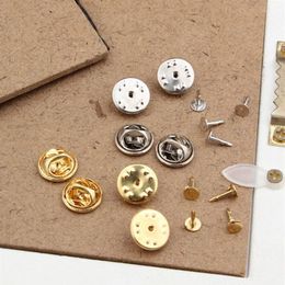 100sets Copper Metal Holder Brooch Pins Badge Brooch Base Holder for DIY Jewellery Making299f