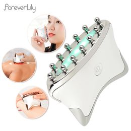 Face Massager Microcurrent EMS Face Body Guasha Massager Lifting Scraper Chin Slimmer Edoema Remover Meridian Scraping Slimming Device 231220