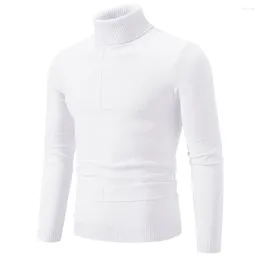 Men's Sweaters Men Winter Turtleneck Slim Fit Long Sleeve Sweater Jumper Knitwear Pullovers Top Basic Bottoming Plain T-shirt