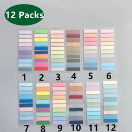 2400 Sheets Transparent Notepad Sticky Notes Index Tabs Posted It Bookmarks for Books Kawaii Aesthetic Stationery Office School 231220