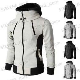 Men's Hoodies Sweatshirts New Men Hoodies Casual Hoodies for Men with Zip Pockets Full Zip Long Sleeve Sweatshirt Sports Hooded Jacket Coats Sweatshirts T231220