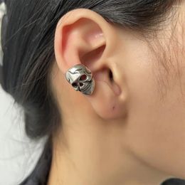Backs Earrings VENTFILLE 925 Sterling Silver Skeleton Ear Clip For Women Girl Retro Hip Hop Neutral Hollowed Out Jewellery Gift Wholesale