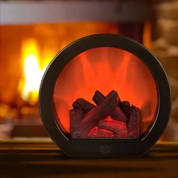 1pc Retro Simulation Fireplace Flame Lamp Log Effect Fire Comfortable Home Decoration LED Carbon Fash 231220