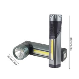 1PC LED Multifunctional 90-degree Folding Handheld Working Lamp, Portable USB Charging Strong Magnetic Flashlight, For Outdoor Sports Adventure Outdoor Lighting