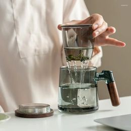 Water Bottles Hand Blown Cup Japanese Style Tea Separation Glass Drinkware Kitchen Dining Bar Home Garden