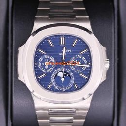 Luxury PATEKS Watches Men's PHILIPES Wristwatch White Gold Extra-Thin Perpetual Calendar 5740/1G HBJO