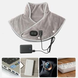 Massaging Neck Pillowws Neck Heating Pad Wrap Heated Shoulder Massager USB Electric Cervical Relieve Pain Relief Back Brace Tool Warming For Office Home 231220