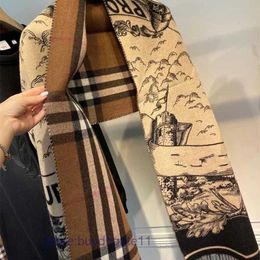 Scarves Knight's War Horse Imitation Cashmere Scarf Thickened and Warm Long Autumn and Winter Scarf Babo Plaid Bb Home Shawl Neck K2rg