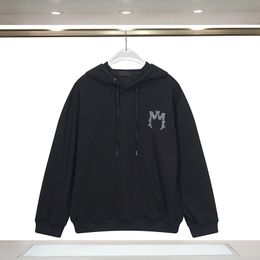 Designer Hoodie Autumn sports fashion Street Style AMIF-MK134 Mens hoodie Loose letter print plain knit cotton hoodies Size M-2XL