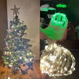 393 Inch USB LED String Lights Copper Silvery Wire Garland Light Waterproof Fairy Lights For Christmas Wedding Party Decoration New Year Christmas Party Lighting