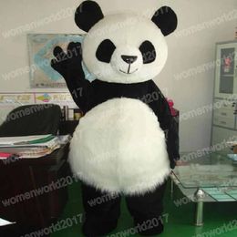 Halloween Giant Panda Mascot Costume Cartoon Character Outfits Suit Adults Size Outfit Holiday Celebration Birthday Christmas Carnival Fancy Dress