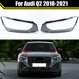 Car Front Headlight Cover for Audi Q2 2018 2019 2020 2021 Headlamp Lampshade Lampcover Head Lamp Light Covers Glass Lens Shell