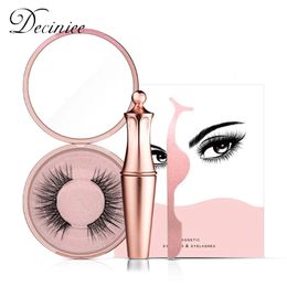 Magnetic False Eyelashes No Glue Full Eye 5 Magnet Reusable Fake Natural Soft Extension Eyelash Kit 231220