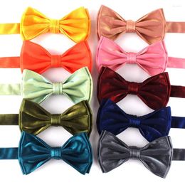 Bow Ties Solid Color Bowtie Casual Green Red Black Tie For Men Women Adult Cravats Male Knot Party Wedding Bowties