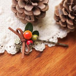 Hair Clips DEAR-LIFE Handmade Retro Wedding Po Accessories Small Miscellaneous Fruit Berry Hairpin Brooch Exquisite Jewelry