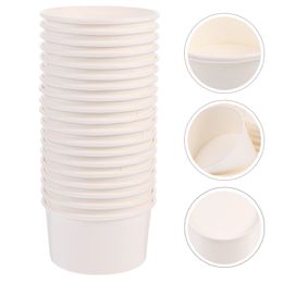 Disposable Take Out Containers 100pcs Cups Paper Ice Cream Cup Disposable Bowls Yoghourt Dessert Cake Snack Serving Pudding Party Mousse Containers Container 231219