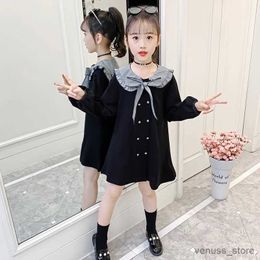 Girl's Dresses Student Dresses for Girls Teenager School Uniform Dress Princess Party Clothes Children's Clothing 4 5 7 9 11 12 14 Years