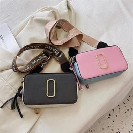 Retail Cosmetic Bag Women Wallets New 2022 Contrast Colour Small Square Bag Trend Letter Single Shoulder Messenger Bags245A