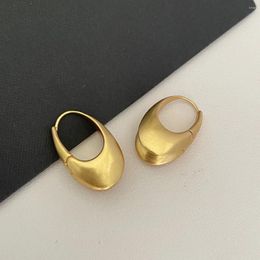 Hoop Earrings Fashion French Designer Brand Brass Plated 24K Gold Vintage Luxury Jewelry Boutique