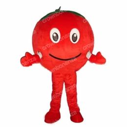 2024 New red tomato Mascot Costumes Halloween Cartoon Character Outfit Suit Xmas Outdoor Party Festival Dress Promotional Advertising Clothings